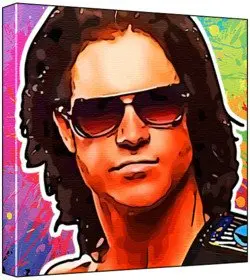 Cover of John Morrison - Pop Art Print (Multicolour; Paint Splat Background) 50 x 50 x 2 cm Large Square Deep Box Canvas