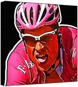 Cover of Jan Ullrich - Pop Art Print (Multicolour; Black Background) 30 x 30 x 2 cm Medium Square Deep Box Canvas