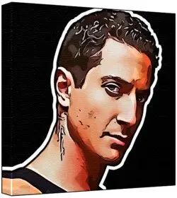 Cover of Sasha Roiz - Pop Art Print (Multicolour; Black Background) 30 x 30 x 2 cm Medium Square Deep Box Canvas