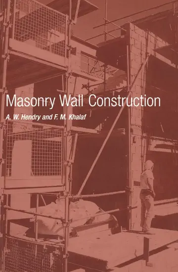 Cover of Masonry Wall Construction