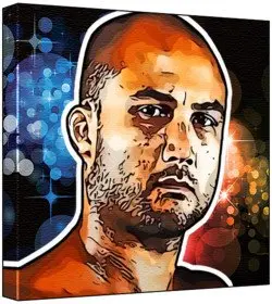 Cover of Bj Penn - Pop Art Print (Multicolour; Disco Lights Background) 50 x 50 x 2 cm Large Square Deep Box Canvas