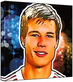 Cover of Holger Badstuber - Pop Art Print (Multicolour; Disco Lights Background) 50 x 50 x 2 cm Large Square Deep Box Canvas