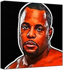 Cover of Daniel Cormier - Pop Art Print (Multicolour; Black Background) 50 x 50 x 2 cm Large Square Deep Box Canvas
