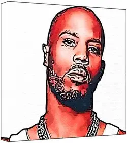 Cover of Dmx - Pop Art Print (Multicolour; White Background) 50 x 50 x 2 cm Large Square Deep Box Canvas
