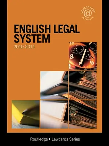 Cover of English Legal System Lawcards 2010-2011
