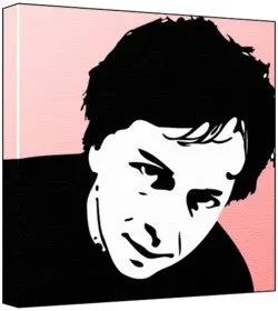Cover of Ween - Pop Art Print (2-Colour Black & White; Pink Background) 30 x 30 x 2 cm Medium Square Deep Box Canvas