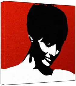 Cover of The Saturdays - Pop Art Print (2-Colour Black & White; Red Background) 50 x 50 x 2 cm Large Square Deep Box Canvas