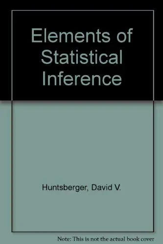 Cover of Elements of Statistical Inference