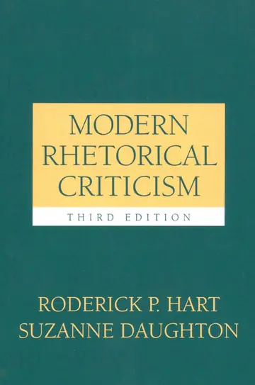 Cover of Modern Rhetorical Criticism