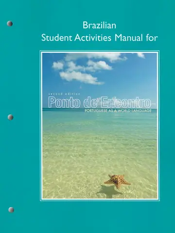 Cover of Brazilian Student Activities Manual for Ponto de Encontro