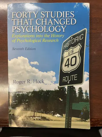 Cover of Forty Studies that Changed Psychology