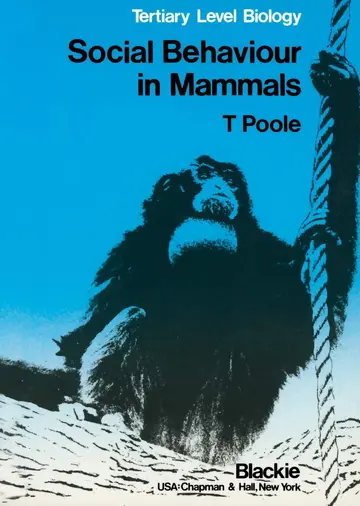 Cover of Social Behaviour in Mammals