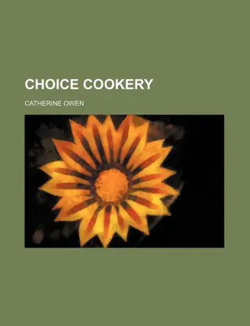 Cover of Choice Cookery