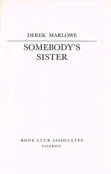 Cover of Somebody's Sister