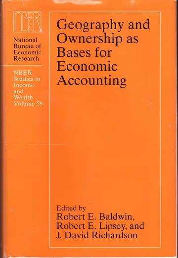 Cover of Geography & Ownership as Bases for Economic Accounting