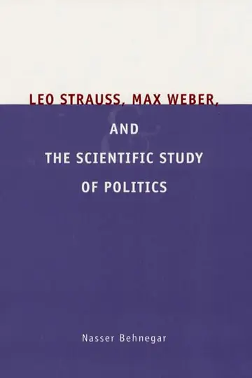 Cover of Leo Strauss, Max Weber, and the Scientific Study of Politics