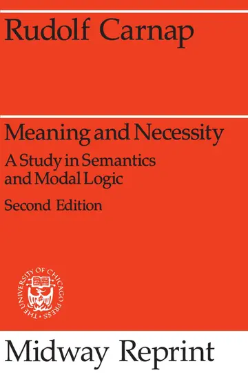 Cover of Meaning and Necessity