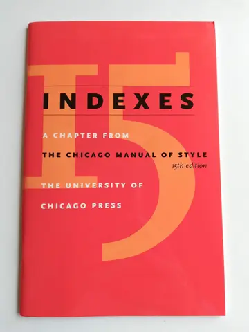Cover of Indexes – A Chapter from the Manual of Style 15e