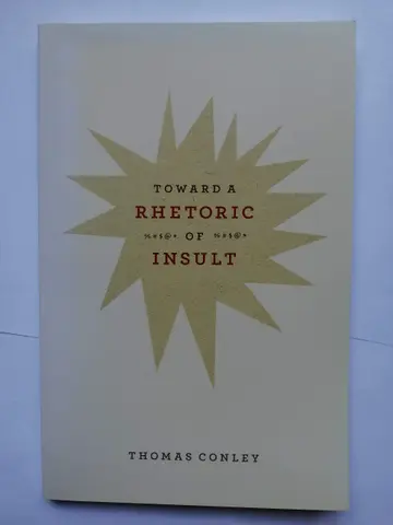 Cover of Toward a Rhetoric of Insult