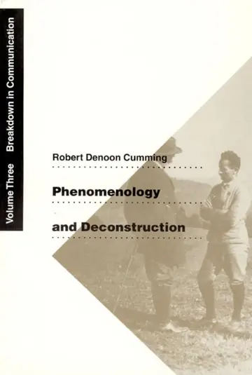 Cover of Phenomenology & Deconstruction V 3 – Breakdown in Communication