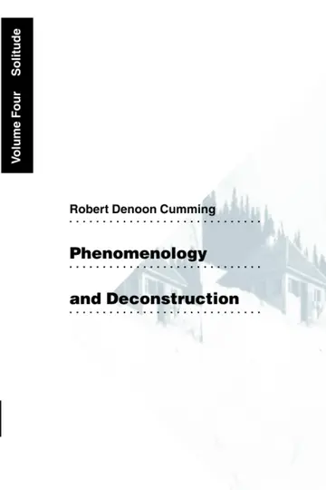 Cover of Phenomenology and Deconstruction