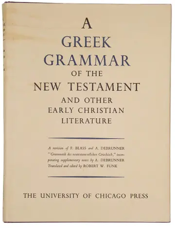 Cover of Greek Grammar of the New Testament and Other Early Christian Literature