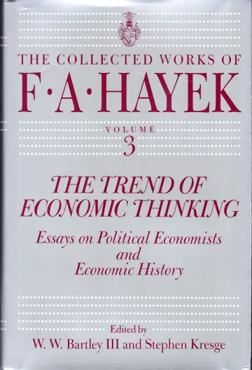 Cover of The Trend of Economic Thinking V 3