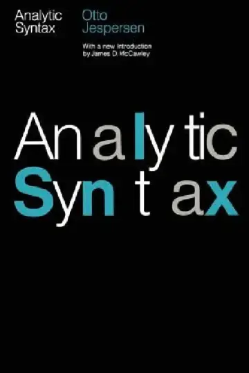Cover of Analytic Syntax