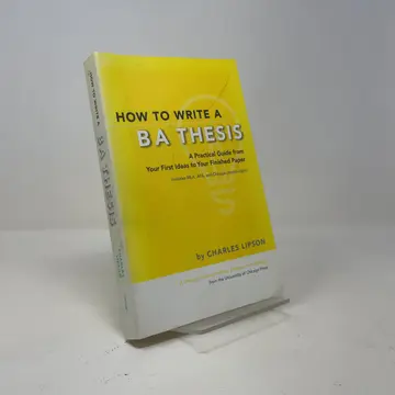Cover of How to Write A BA Thesis