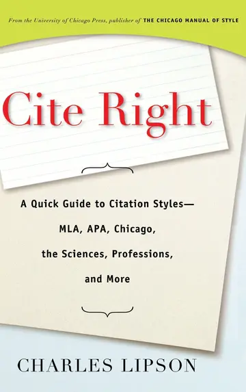 Cover of Cite Right