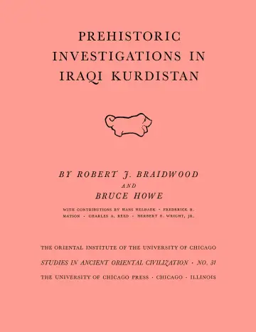 Cover of Prehistoric Investigations in Iraqi Kurdistan OIP Saoc 31
