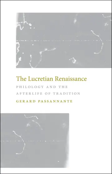 Cover of The Lucretian Renaissance – Philology and the Afterlife of Tradition