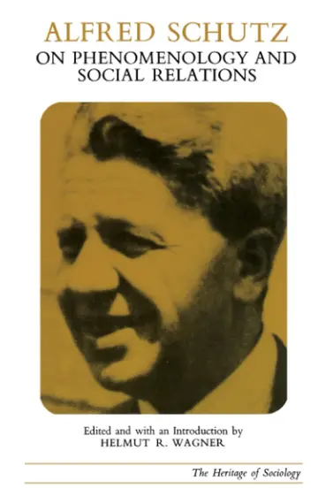 Cover of Alfred Schutz on Phenomenology and Social Relations