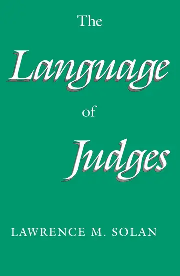 Cover of The Language of Judges