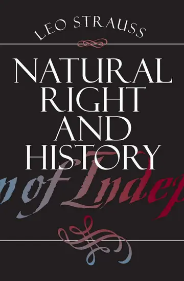 Cover of Natural Right and History
