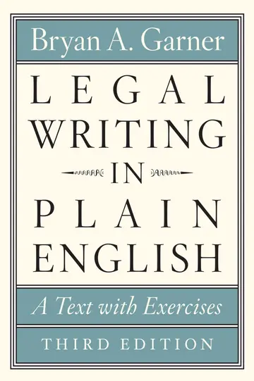 Cover of Legal Writing in Plain English, Third Edition