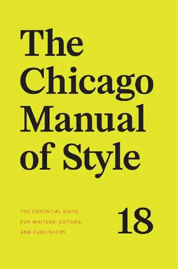 Cover of The Chicago Manual of Style, 18th Edition