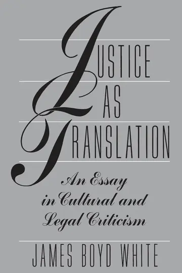 Cover of Justice as Translation