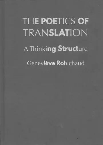 Cover of The Poetics of Translation