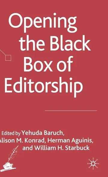 Cover of Opening the Black Box of Editorship