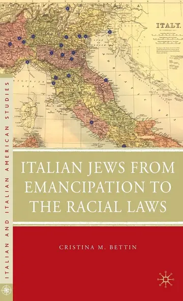Cover of Italian Jews from Emancipation to the Racial Laws