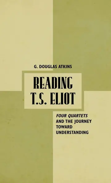 Cover of Reading T.S. Eliot