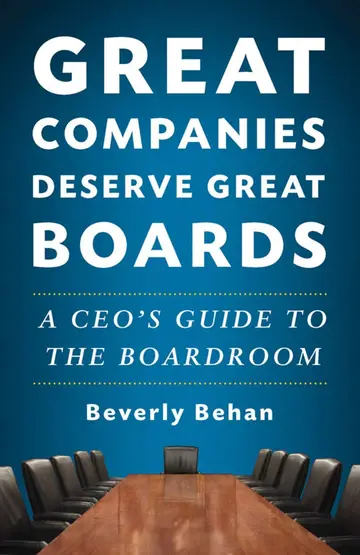 Cover of Great Companies Deserve Great Boards