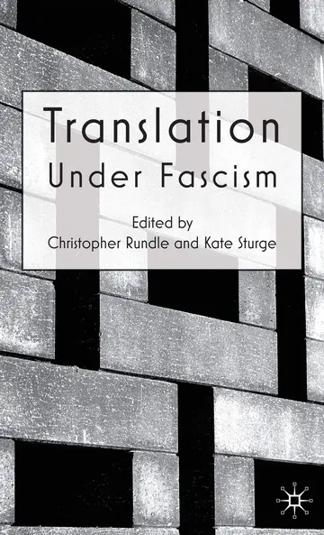 Cover of Translation Under Fascism
