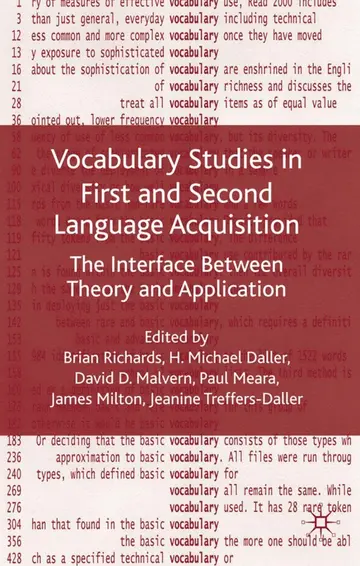 Cover of Vocabulary Studies in First and Second Language Acquisition