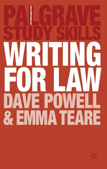 Cover of Writing for Law