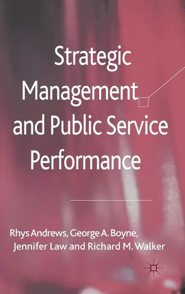 Cover of Strategic Management and Public Service Performance