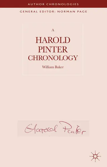 Cover of A Harold Pinter Chronology
