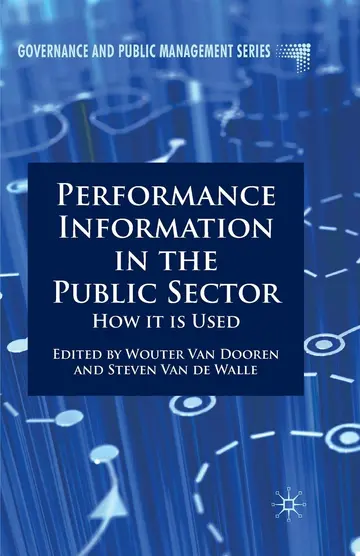 Cover of Performance Information in the Public Sector