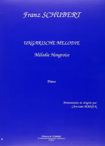 Cover of Ungarische melodie --- piano